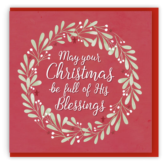 Full of Blessings Christmas Cards - 10 Pack - Bio Cello Packaging