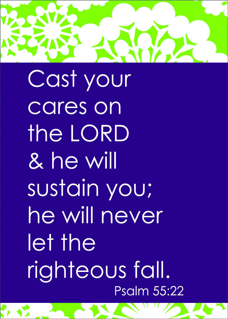 'Cast your cares' / 'Dear Jesus, Calm my heart' Mini Card