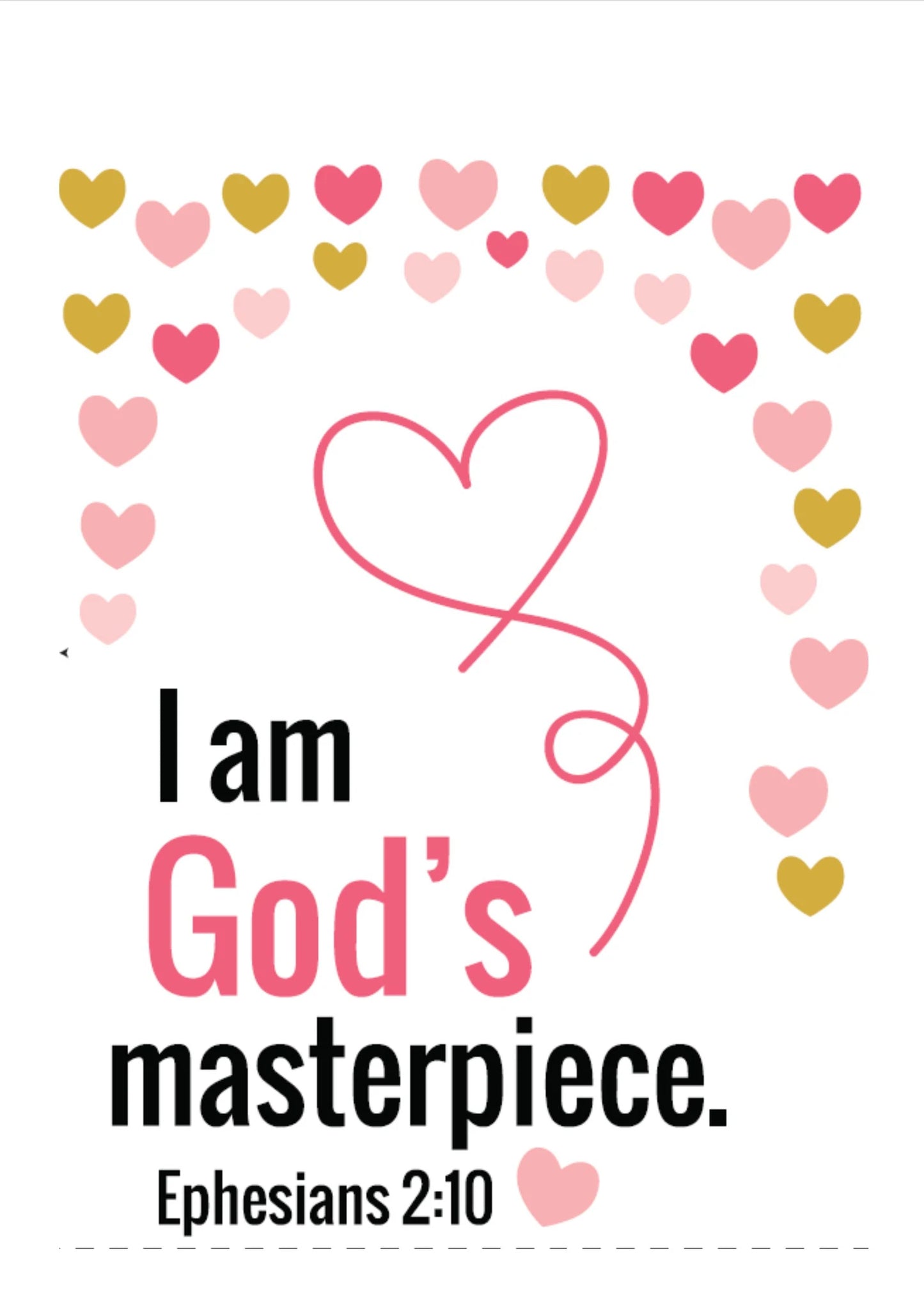 'You are Precious' / 'I am God's masterpiece' Mini Card