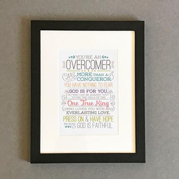 'Overcomer' by Emily Burger - Framed Print