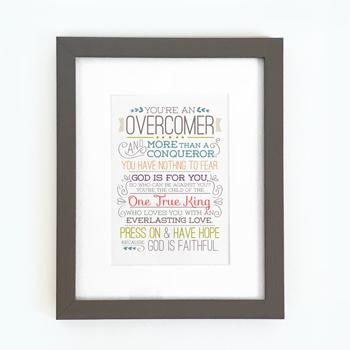 'Overcomer' by Emily Burger - Framed Print