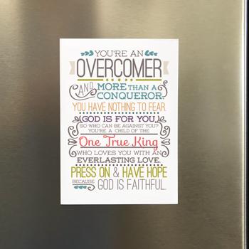 'Overcomer' by Emily Burger - A6 Magnet