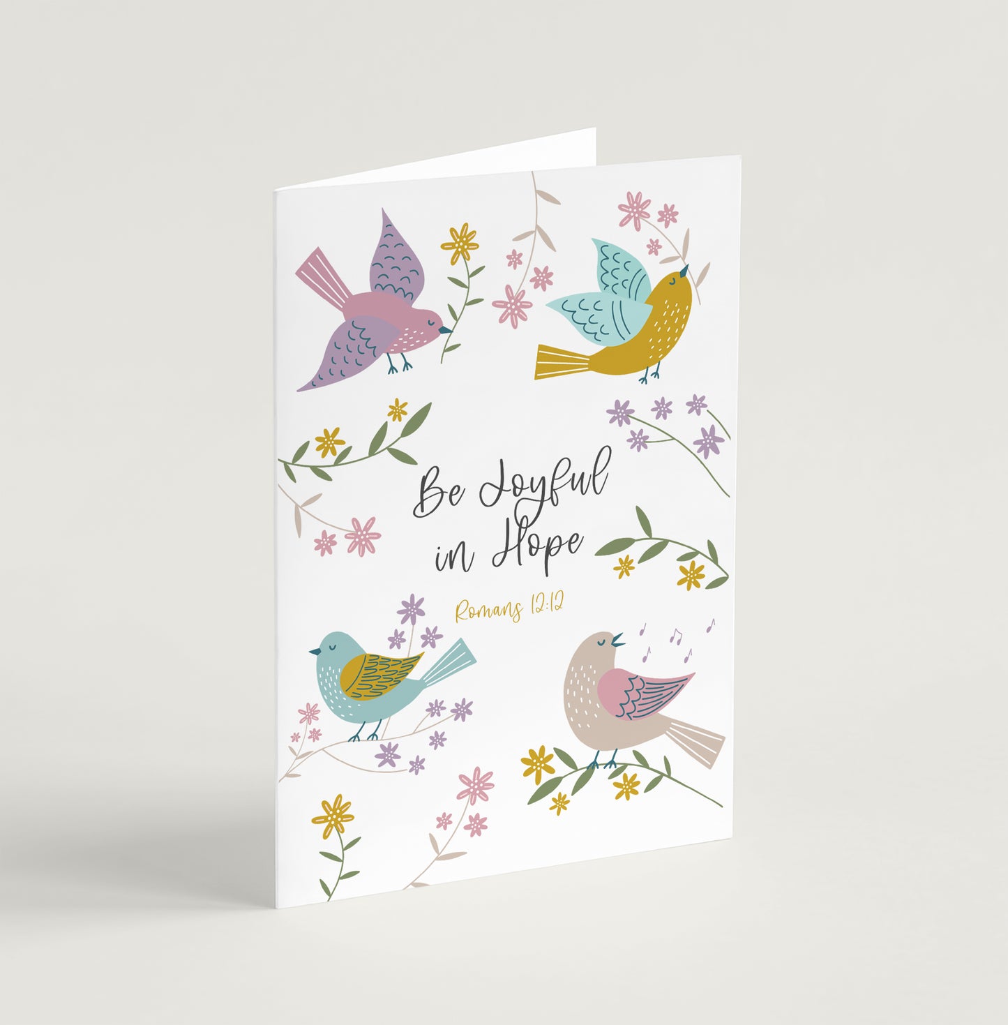 'Be Joyful in Hope' (Birds of Joy) - Greeting Card