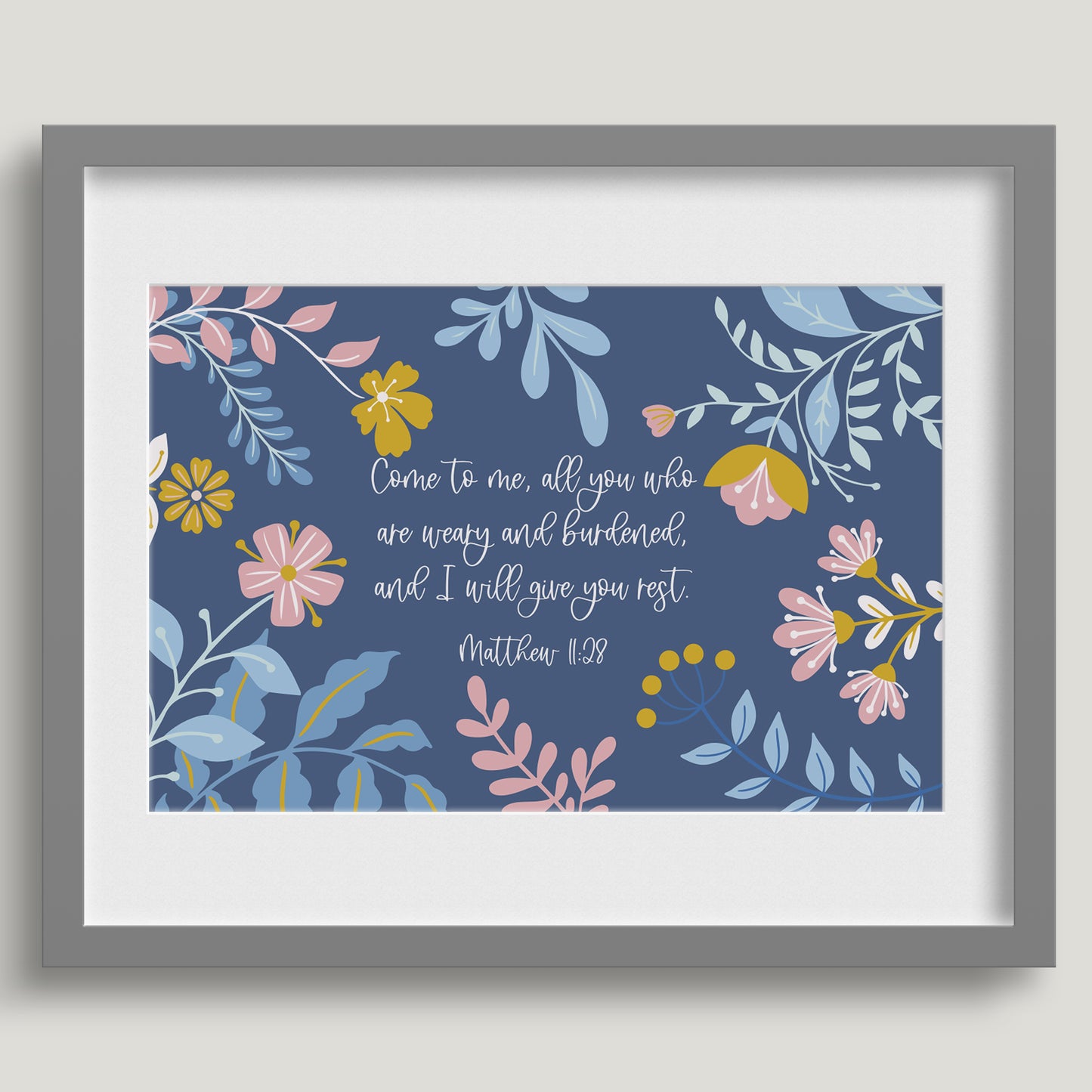 'Give You Rest' (Blooms) - Framed Print - Multiple sizes & colours