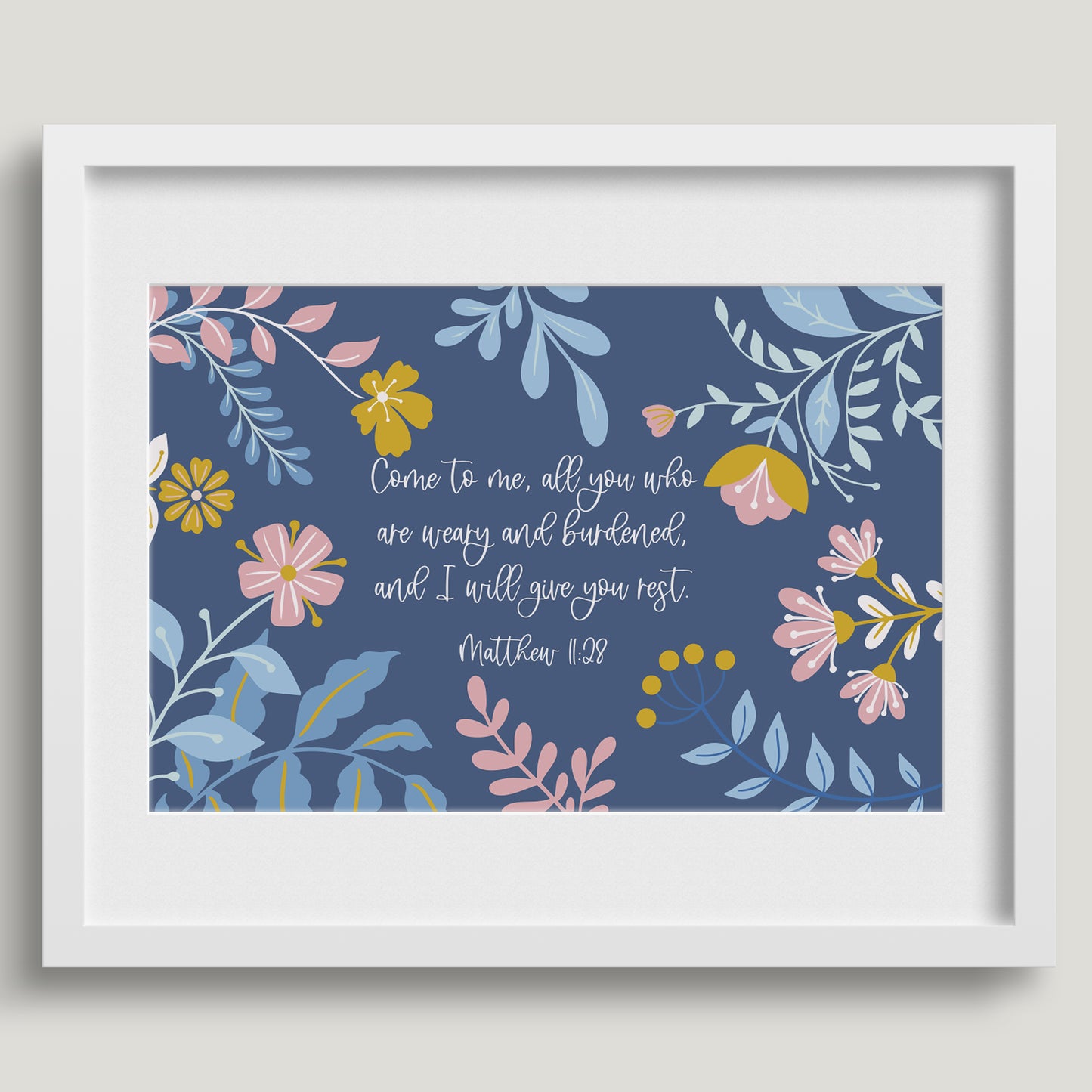 'Give You Rest' (Blooms) - Framed Print - Multiple sizes & colours