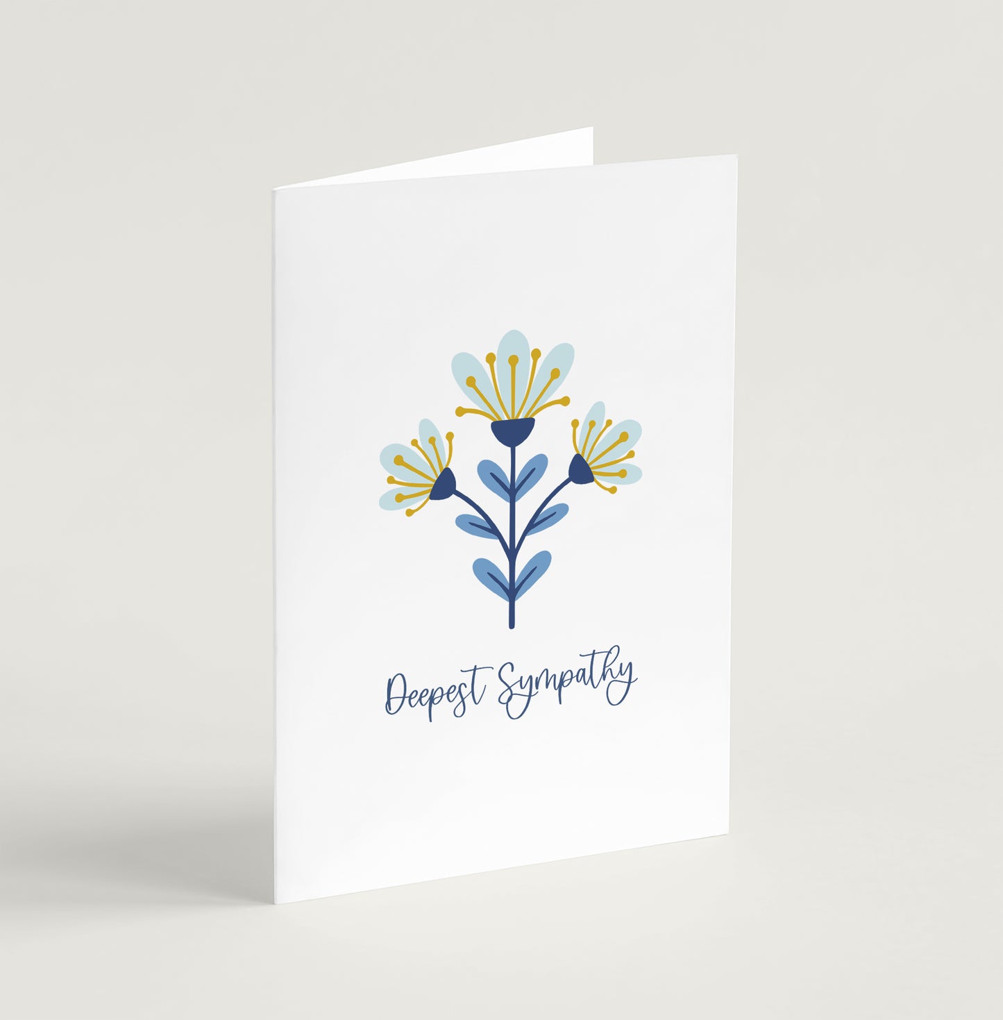 'Deepest Sympathy' (Blooms) - Greeting Card