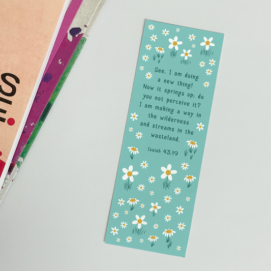 CHRISTIAN BOOKMARK GIFT - Isaiah 43:19 - THE WEE SPARROW