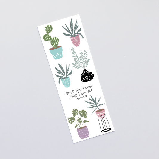 Christian Bookmark Gift - Be Still Psalm 46:10 - The Wee Sparrow