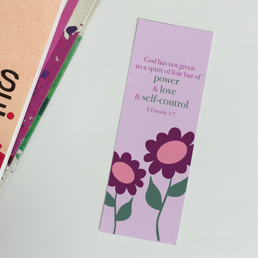 CHRISTIAN BOOKMARK GIFT - 2 Timothy 1:7 - THE WEE SPARROW