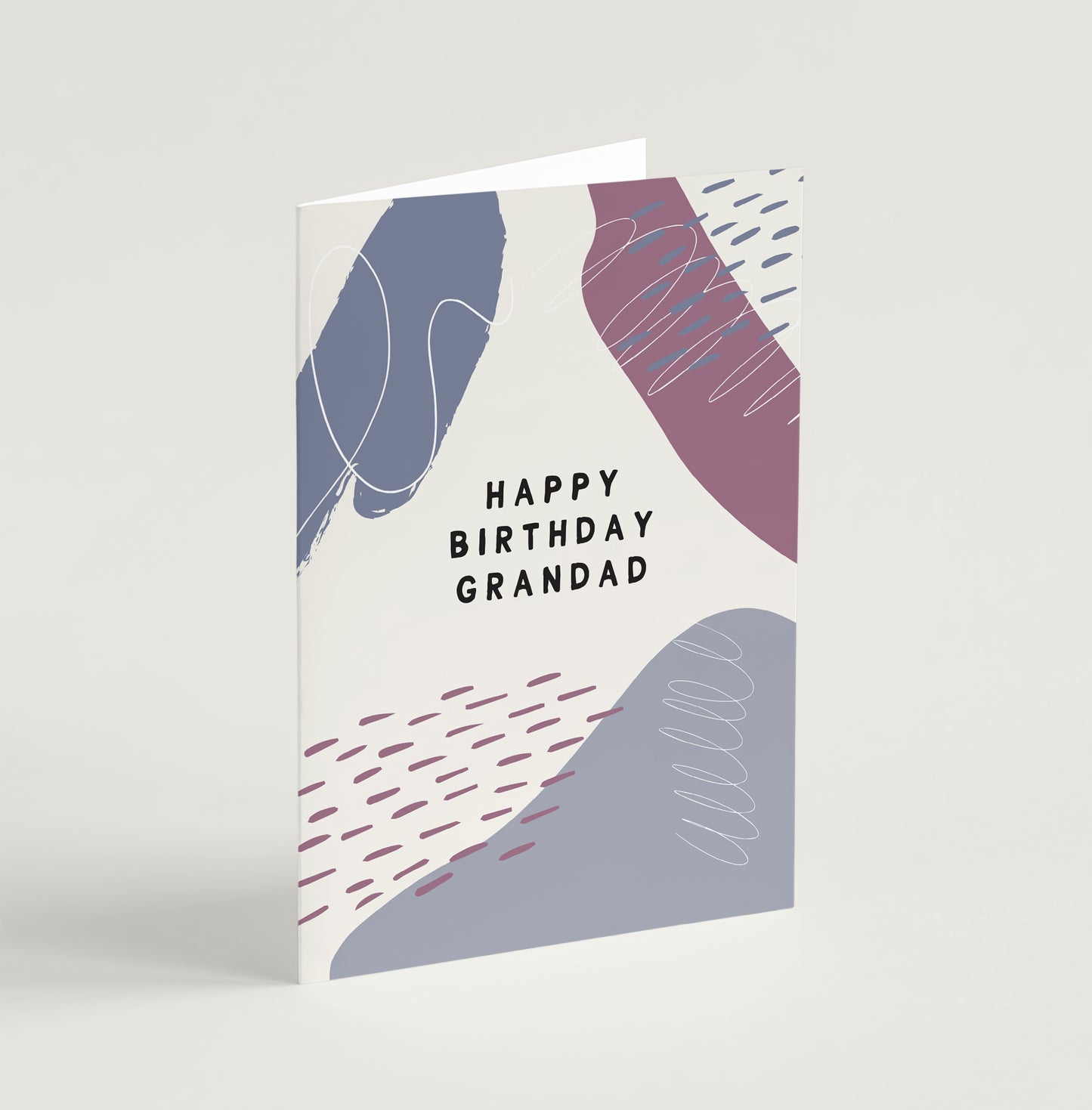 Abstract Grandad Birthday Card - A5