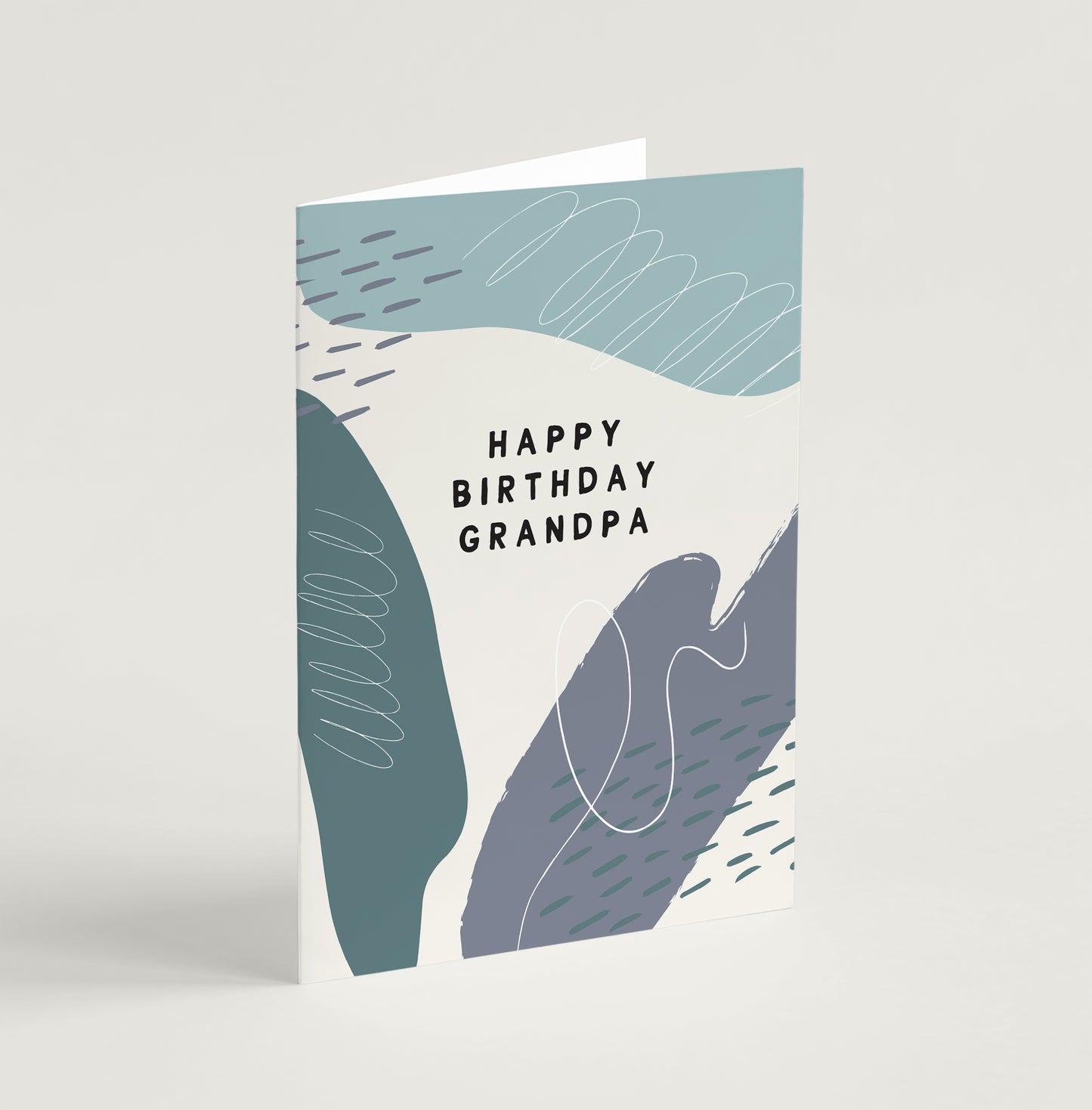 Abstract Grandpa Birthday Card - A5
