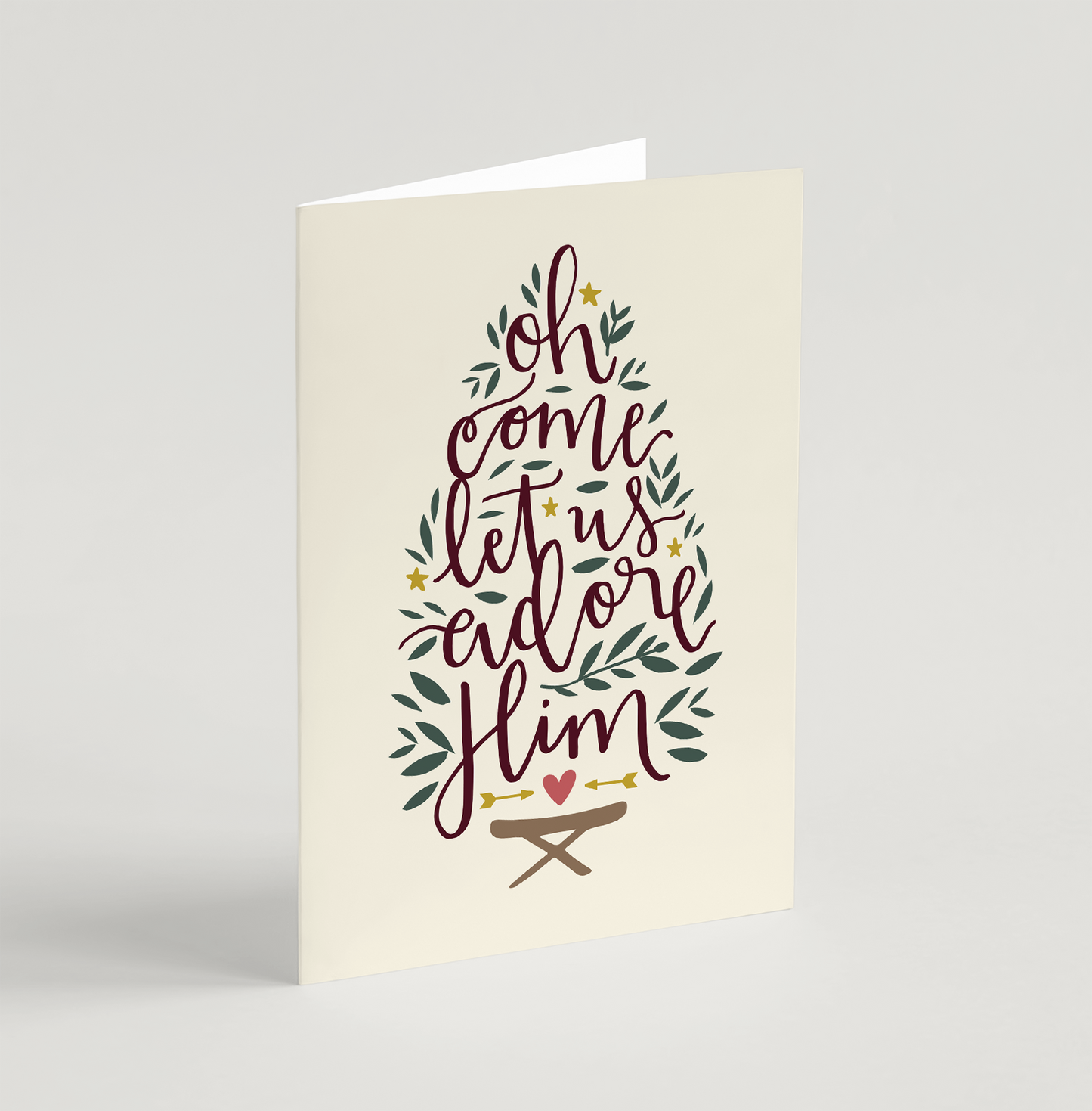 Let Us Adore Him (2022) Christmas Cards - 10 Pack - Cello Packaging