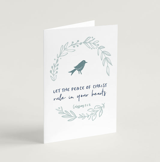 Let the peace of Christ greeting card
