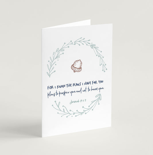 For I know the plans greeting card