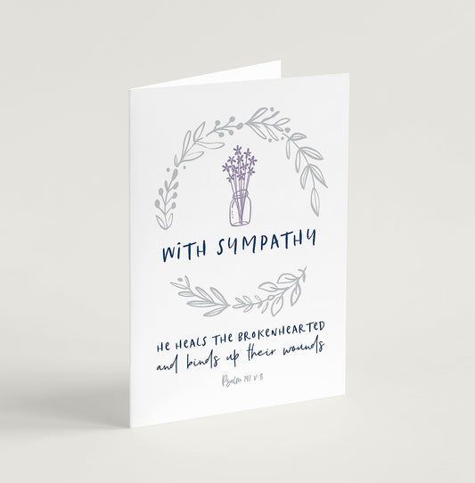 'With Sympathy' greeting card