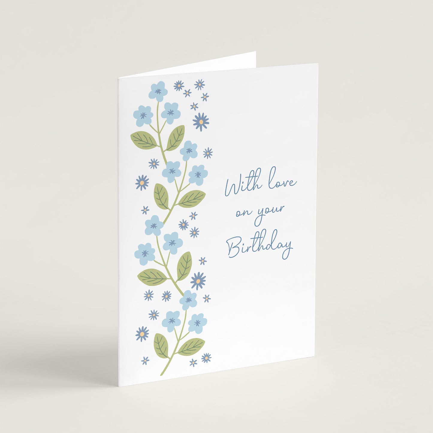'With Love' Birthday Card & Envelope