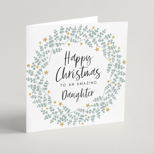 Happy Christmas Daughter (2022) Single Christmas Card