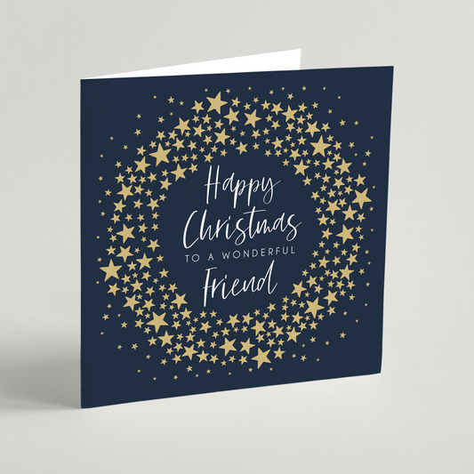 Happy Christmas To A Wonderful Friend (2022) Single Christmas Card