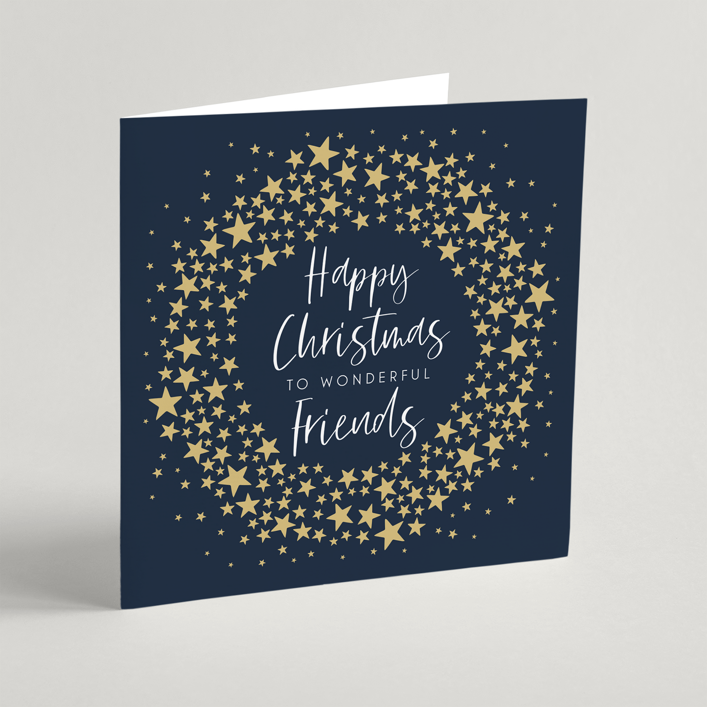 Happy Christmas To Wonderful Friends (2022) Single Christmas Card