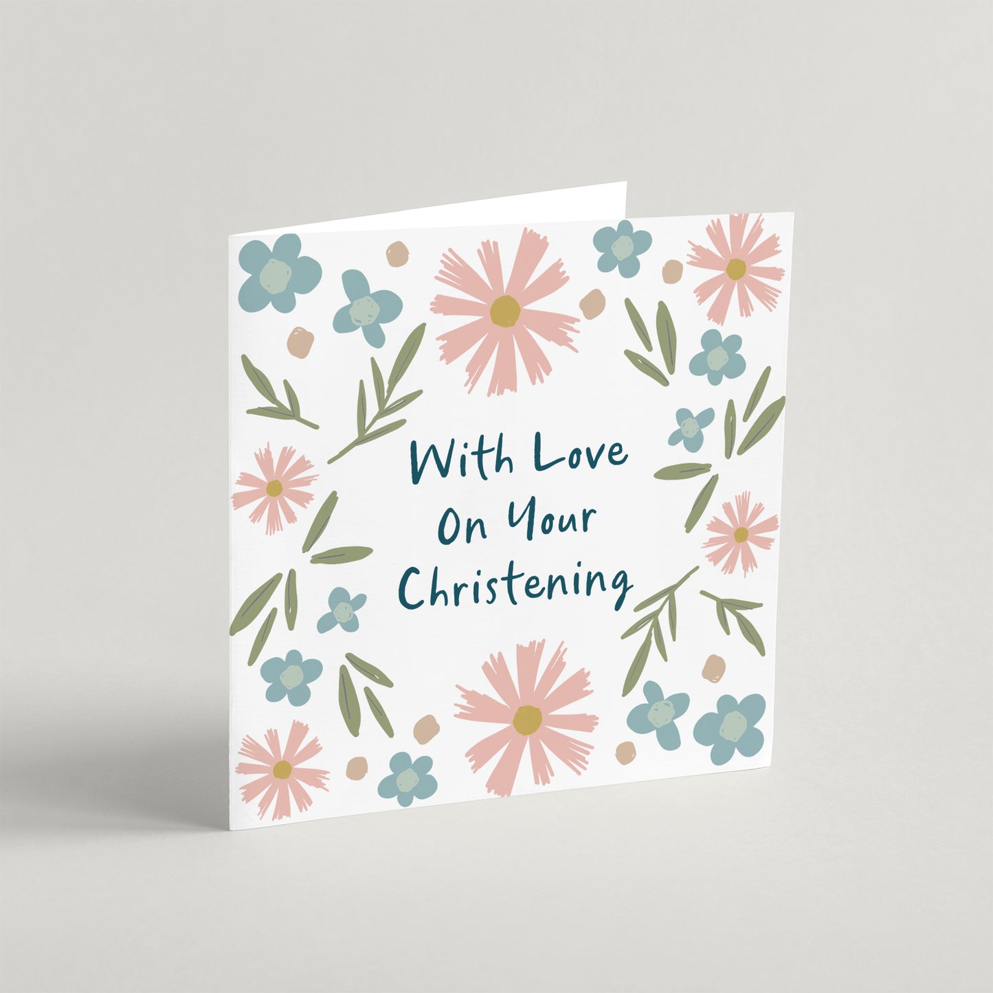 'With Love On Your Christening' Greeting Card & Envelope