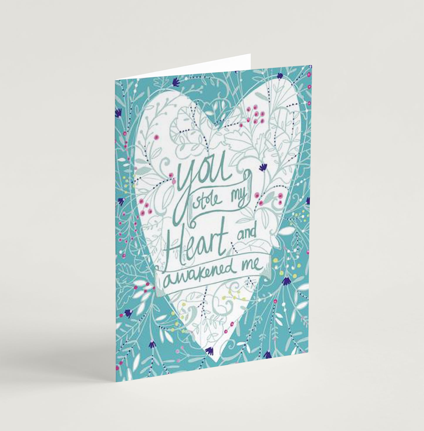'You Stole My Heart'  greeting card by Emily Kelly