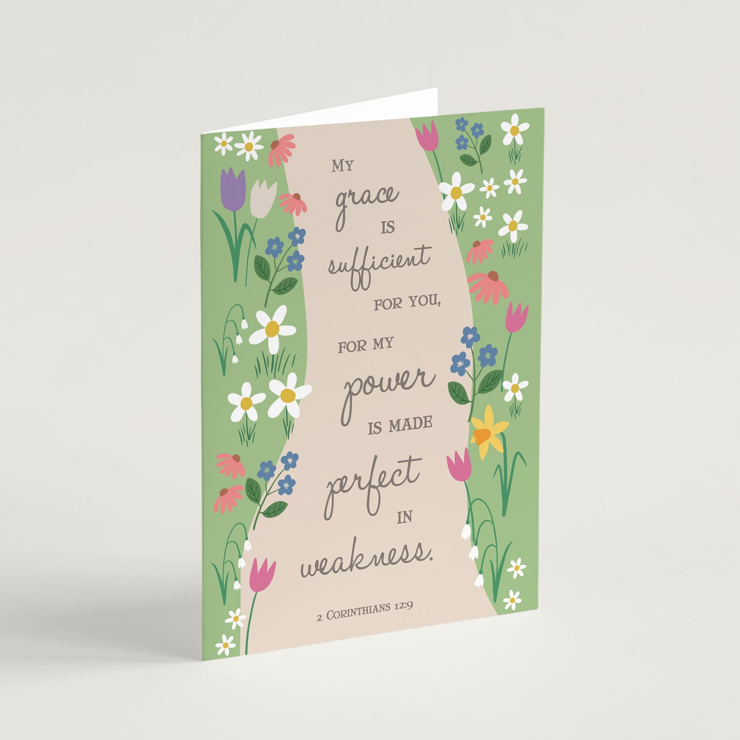 'My Grace is Sufficient' Greeting Card & Envelope