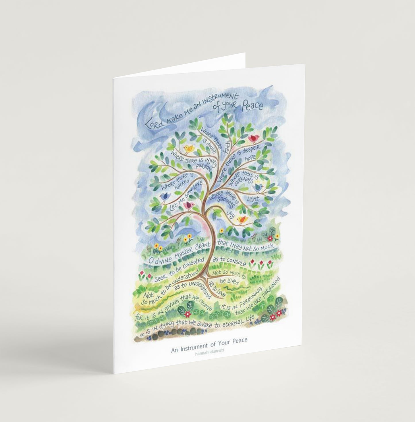'An instrument of your peace' by Hannah Dunnett - Greeting Card