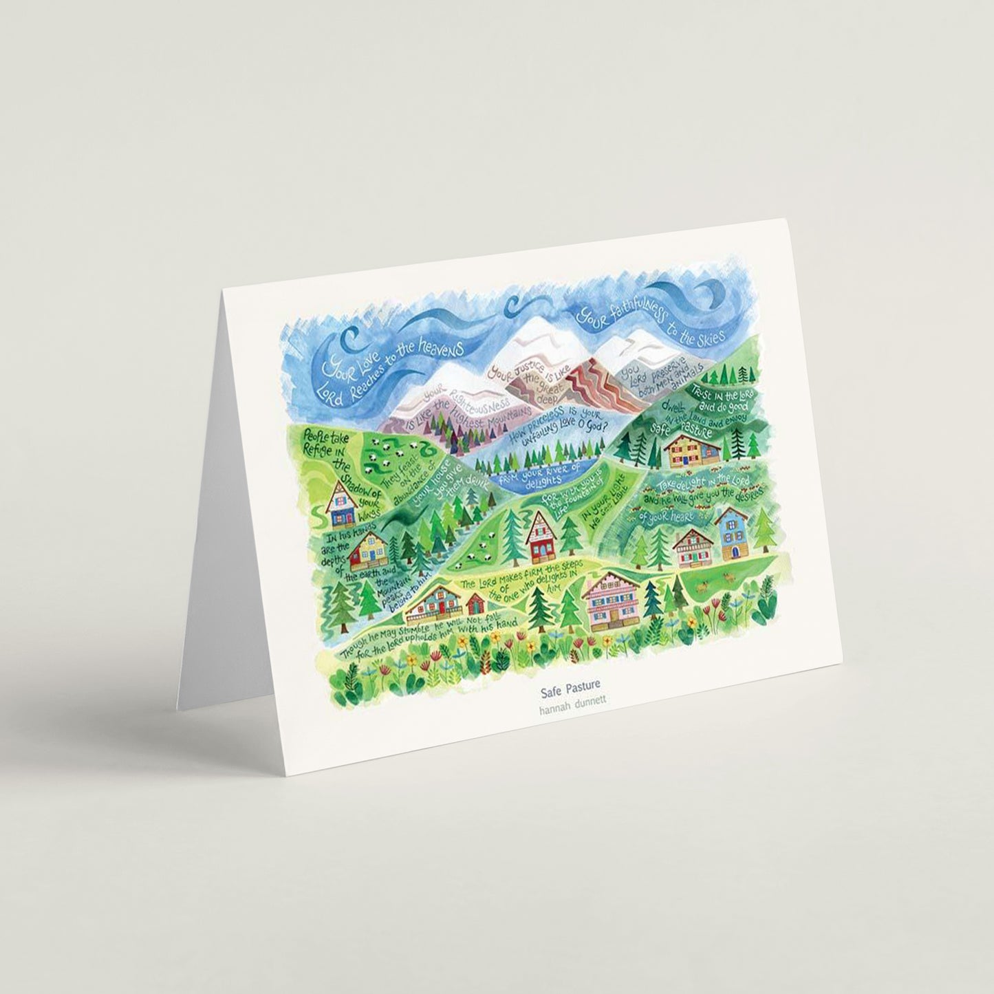 'Safe Pasture' by Hannah Dunnett - Greeting Card