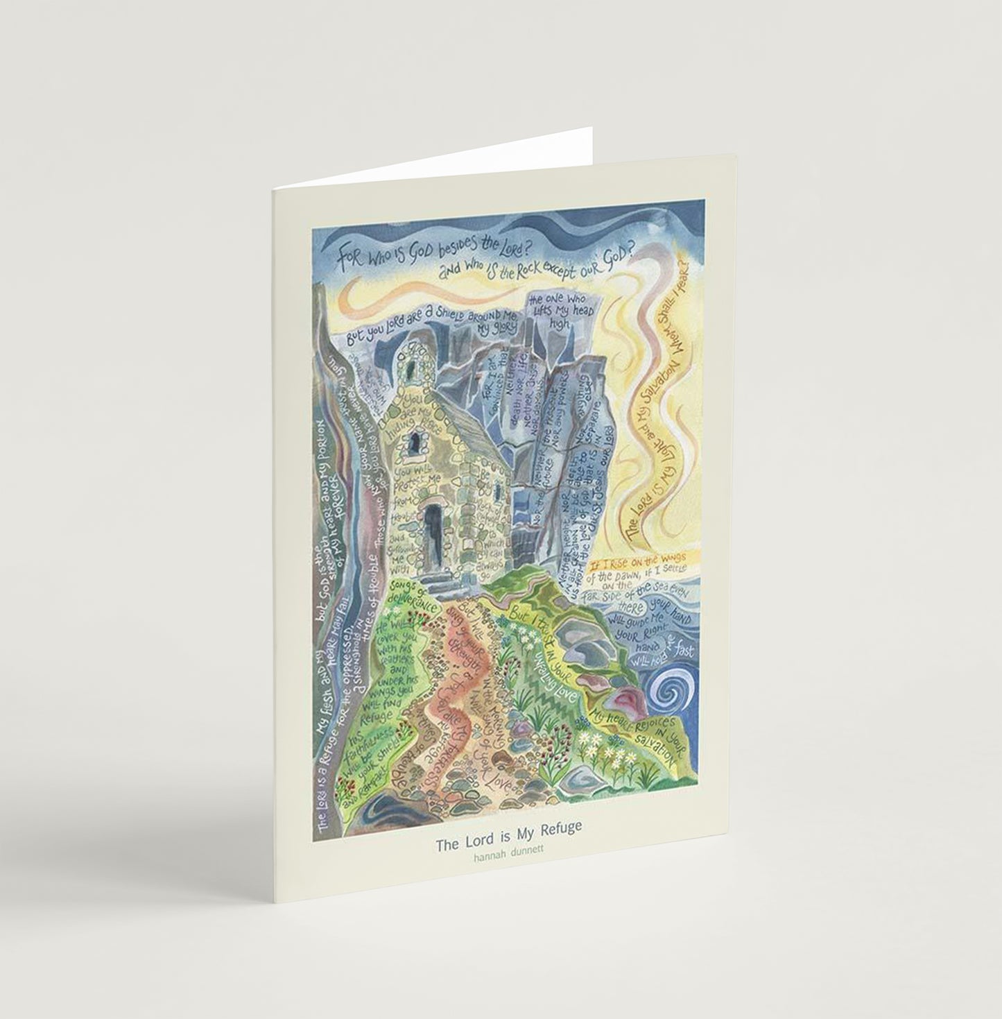'The Lord is my Refuge' by Hannah Dunnett - Greeting Card