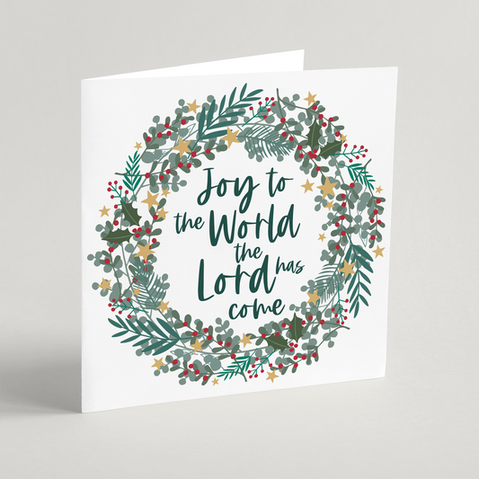 Joy To The World Christmas Cards - 10 Pack - Cello Packaging