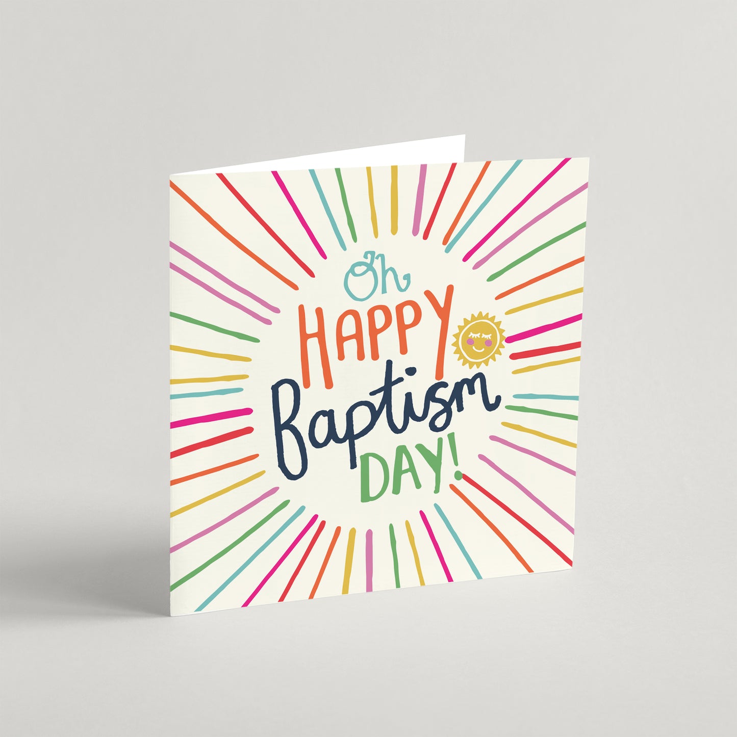 'Oh Happy Baptism Day' Greeting Card & Envelope