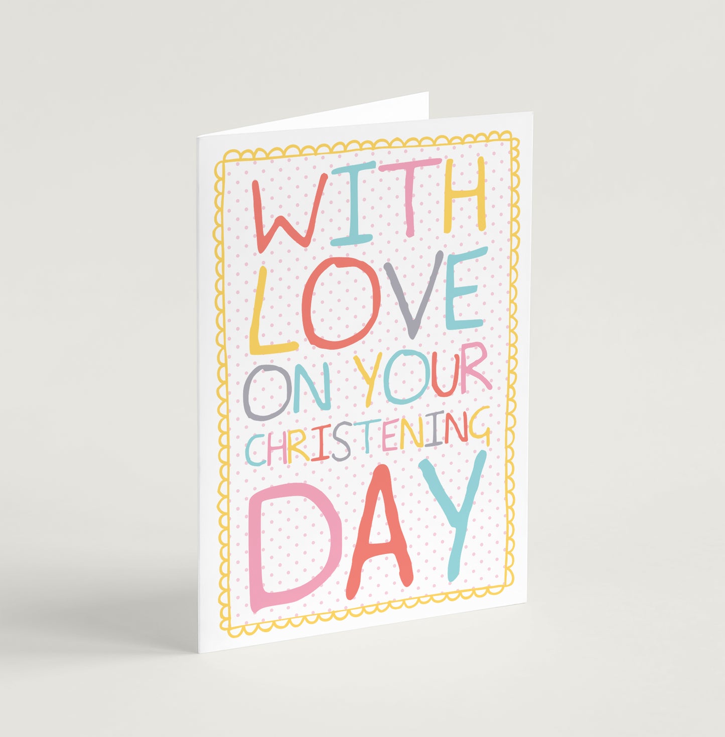 Rainbow Doodle 'Christening' Card