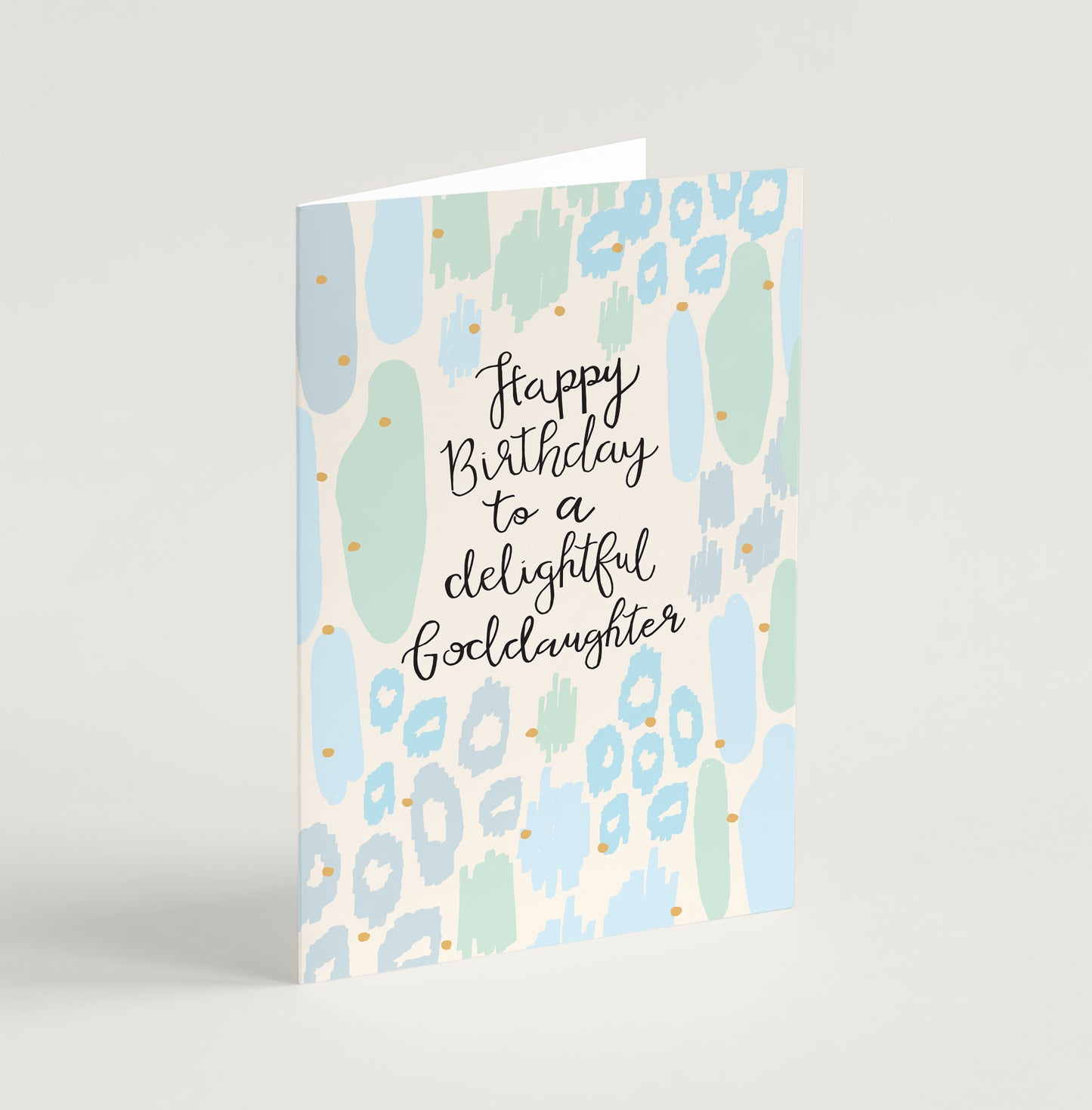 'Delightful Goddaughter' Birthday Card & Envelope