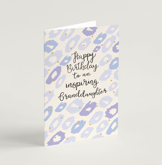 'Inspiring Granddaughter' Birthday Card & Envelope