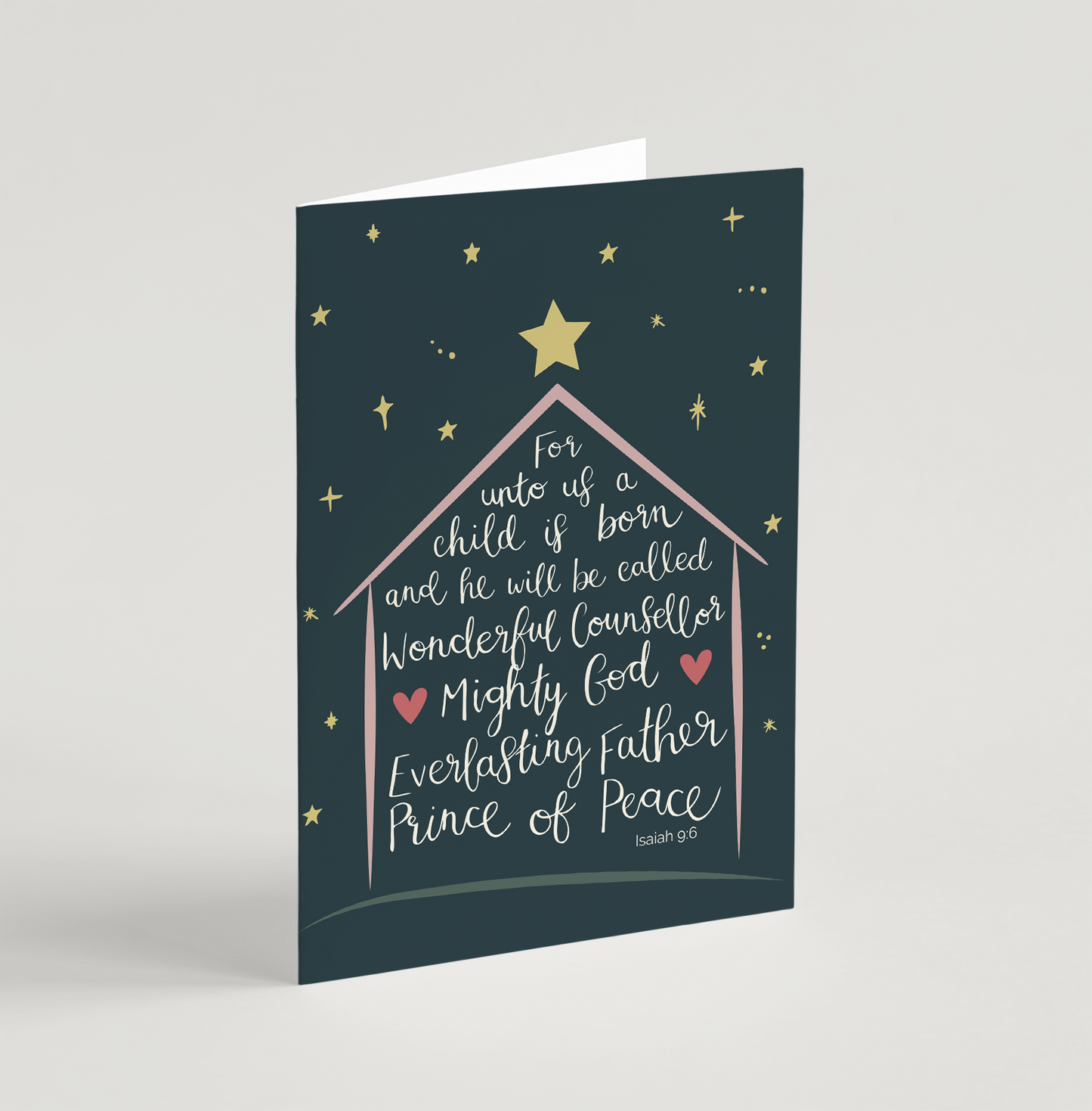 Star and Stable Navy Christmas Cards - 10 Pack - Card Box