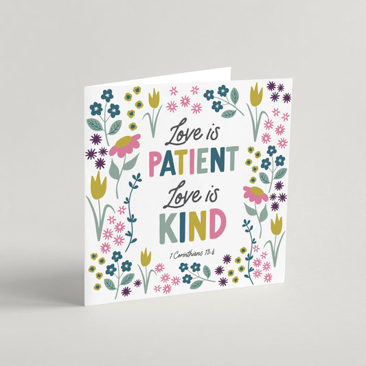 'Love is Patient' Greeting Card & Envelope
