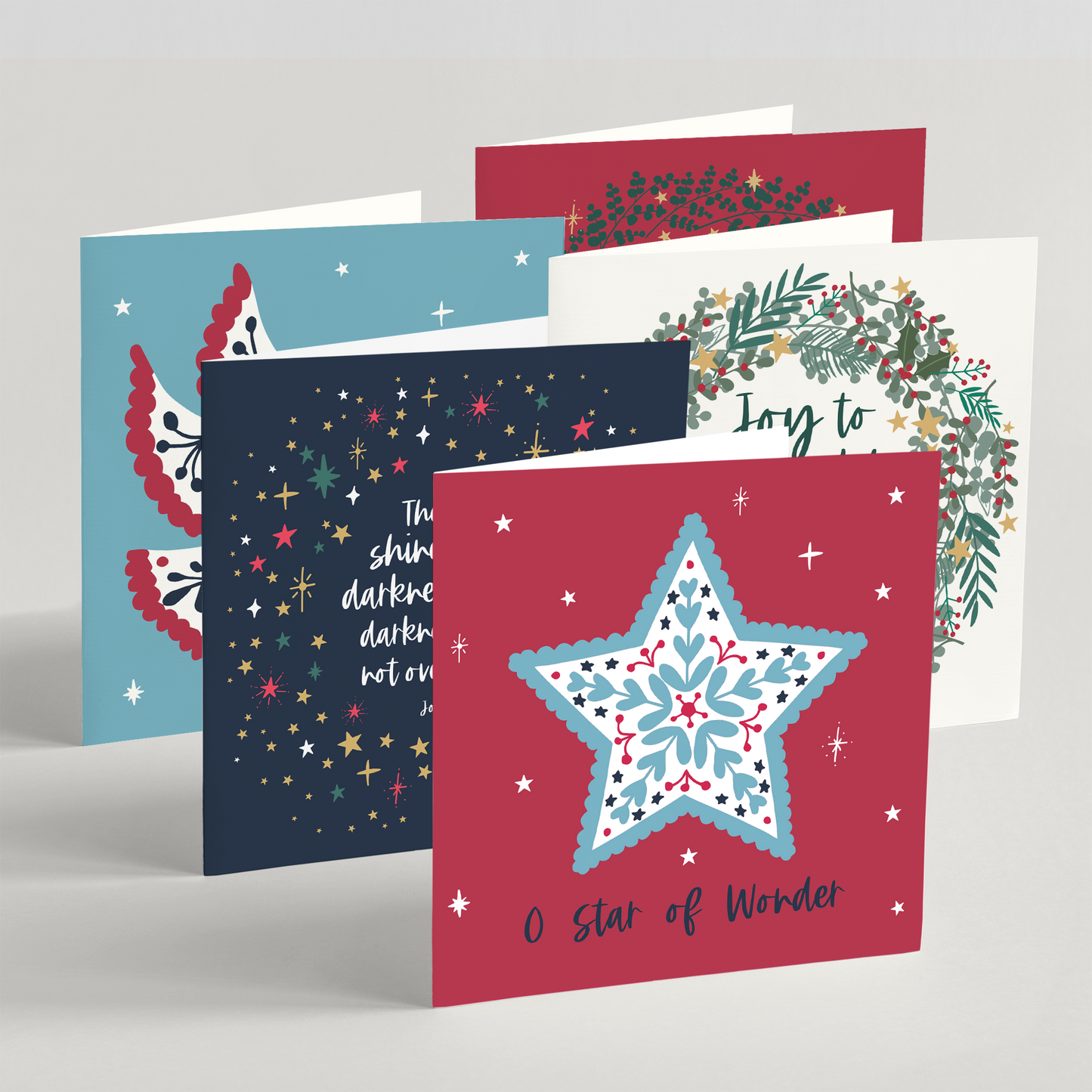 Mixed Square Pack Christmas Cards - Cello Packaging (22)