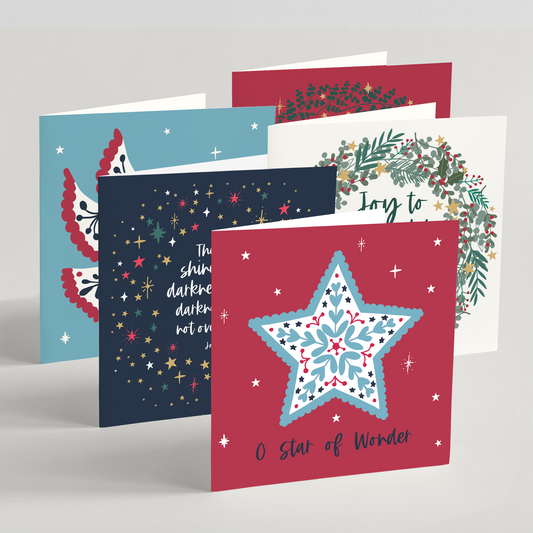 Mixed Square Pack (2022) Christmas Cards - Cello Packaging