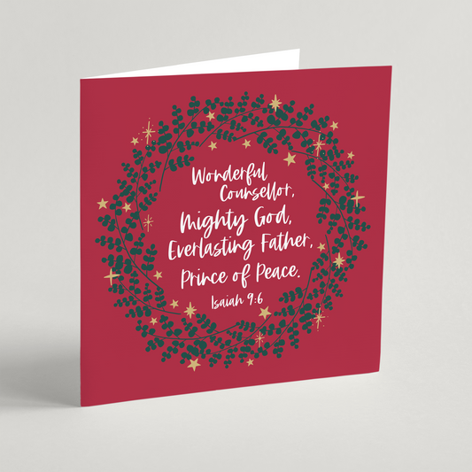 Wonderful Counsellor Christmas Cards - 10 Pack - Cello Packaging