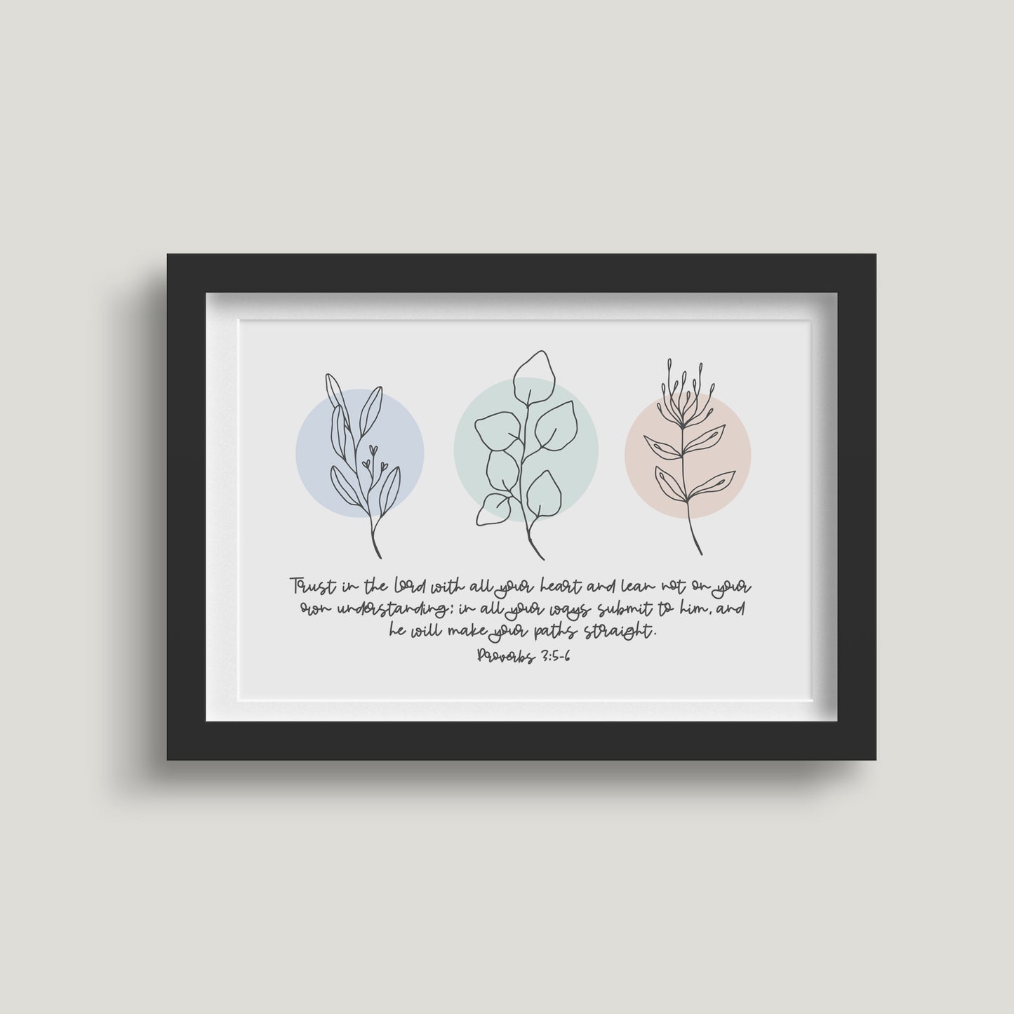 'Trust in the Lord' (Flora) - Framed Print - Multiple sizes & colours