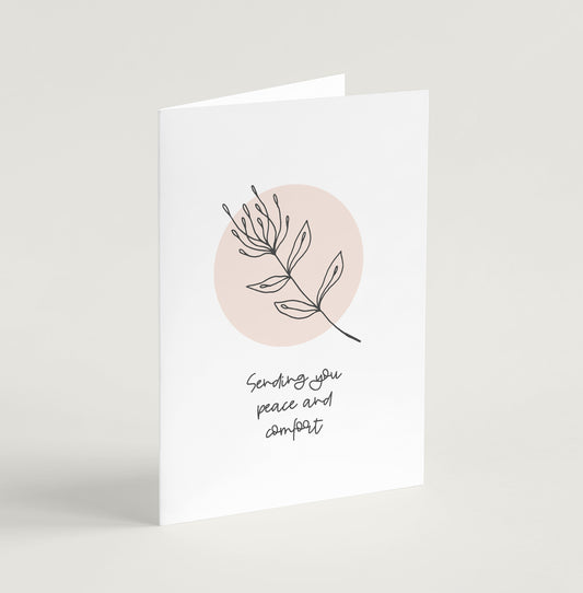 'Peace & Comfort' (Flora) - Sympathy Card