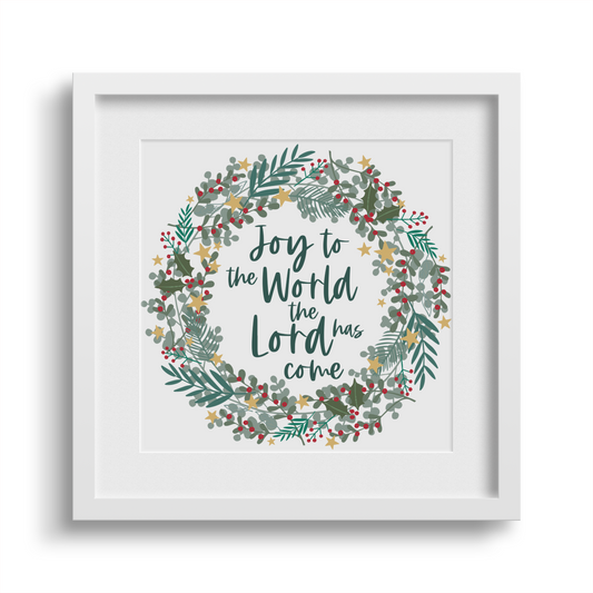 'Joy to the World' Christmas Framed Print