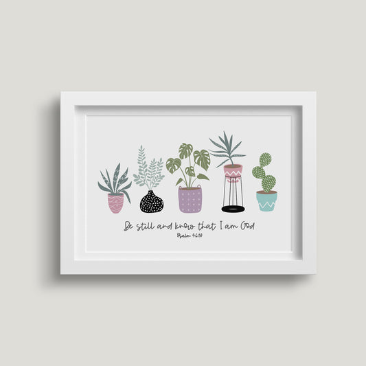 'Be Still' (House Jungle) A4 Print