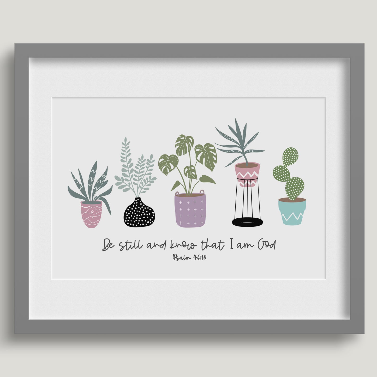 'Be Still' (House Jungle) - Framed Print - Multiple sizes & colours