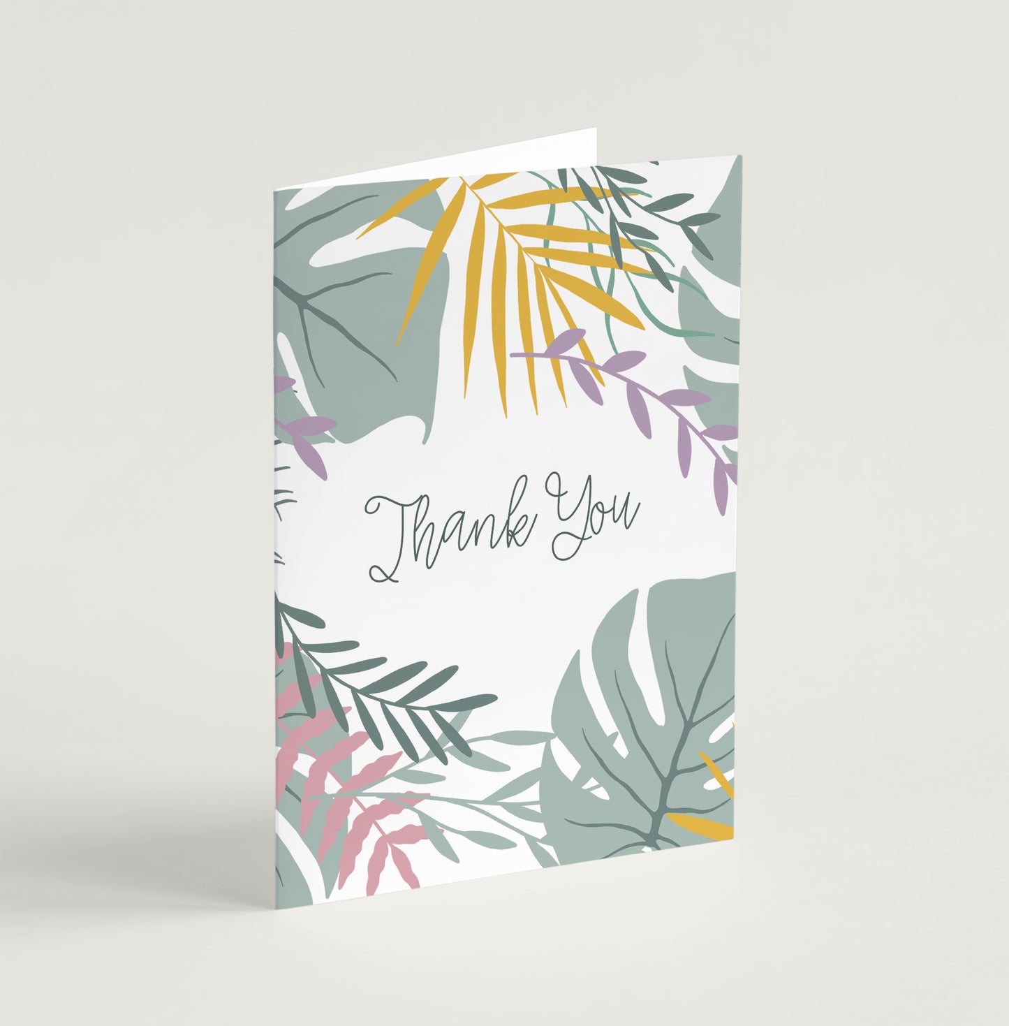 'Thank you' (Jungle Pink) - Greeting Card