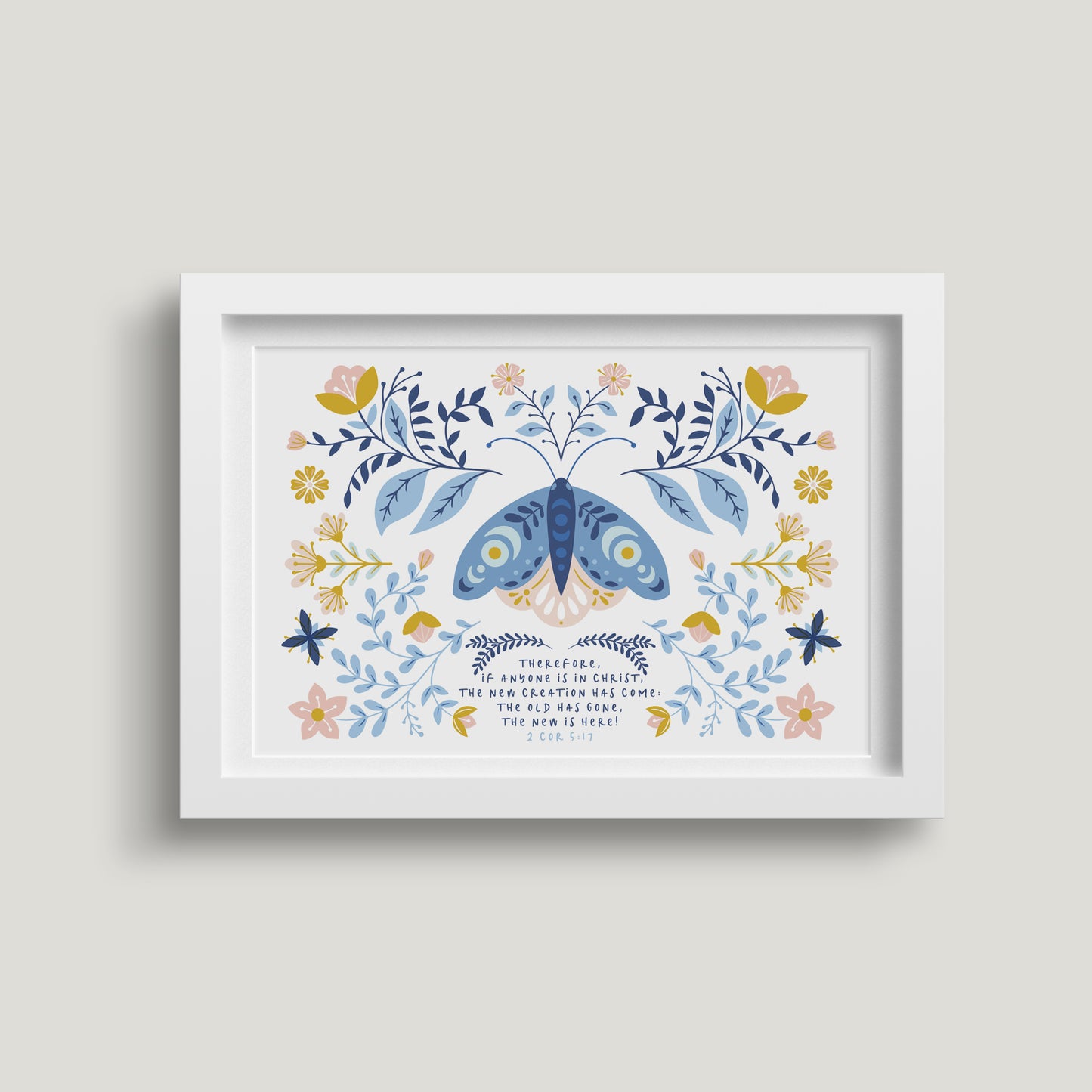 'New Creation' (Moth) - Framed Print - Multiple sizes & colours