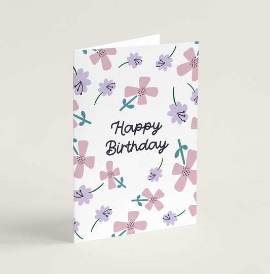 'Happy Birthday' (Petals) - Greeting Card