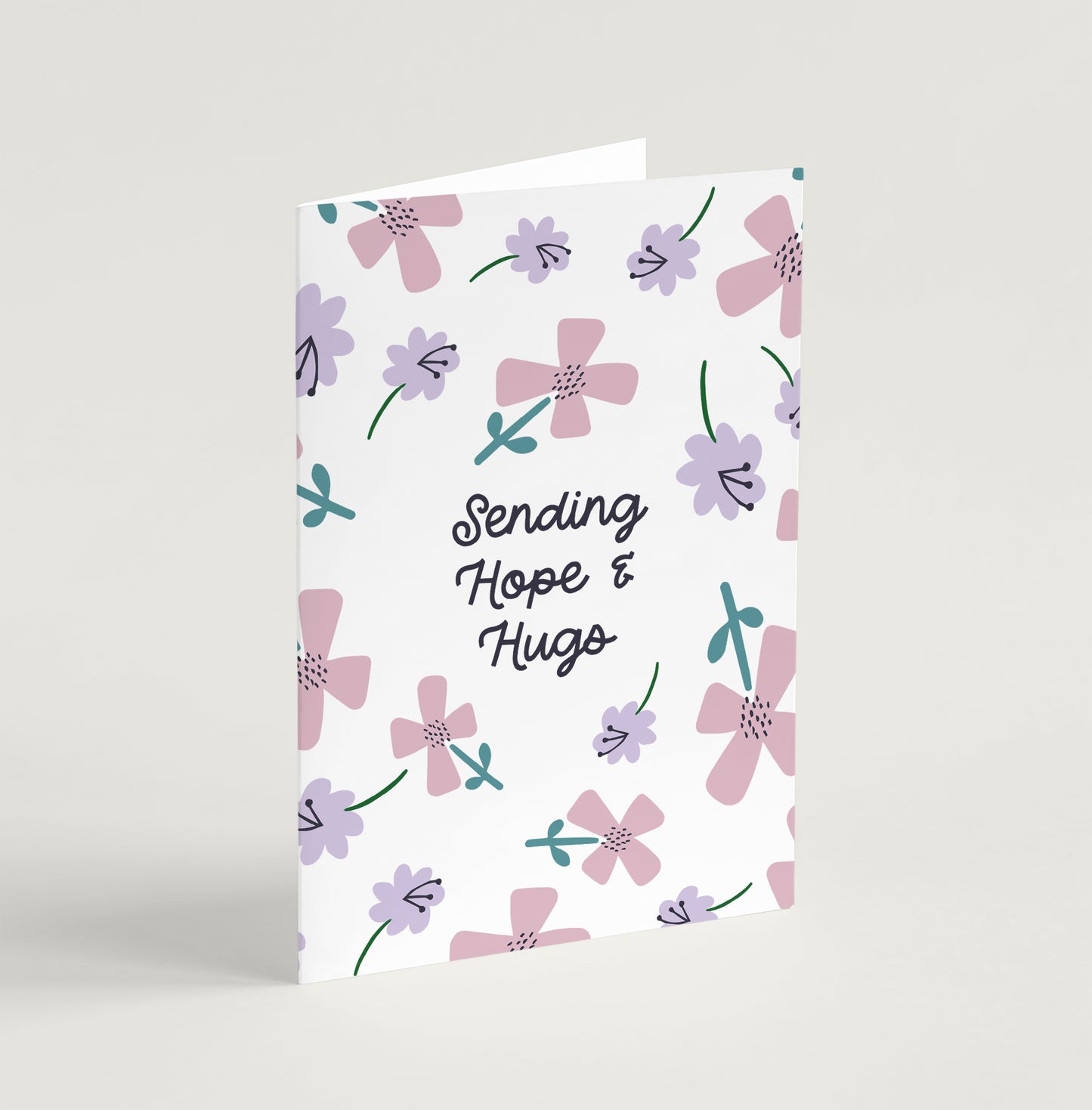 'Sending Hope and Hugs' (Petals) - Greeting Card