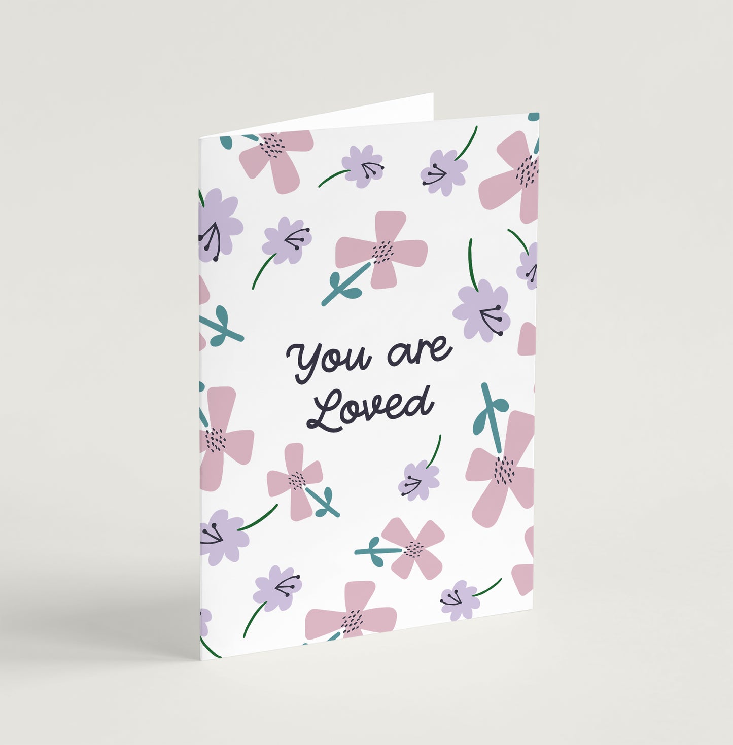 'You are loved' (Petals) - Greeting Card