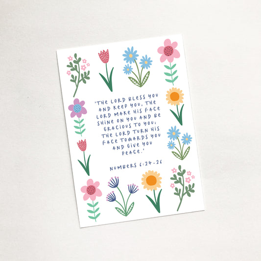 The Lord Bless You (Spring) - Christian Mini Card